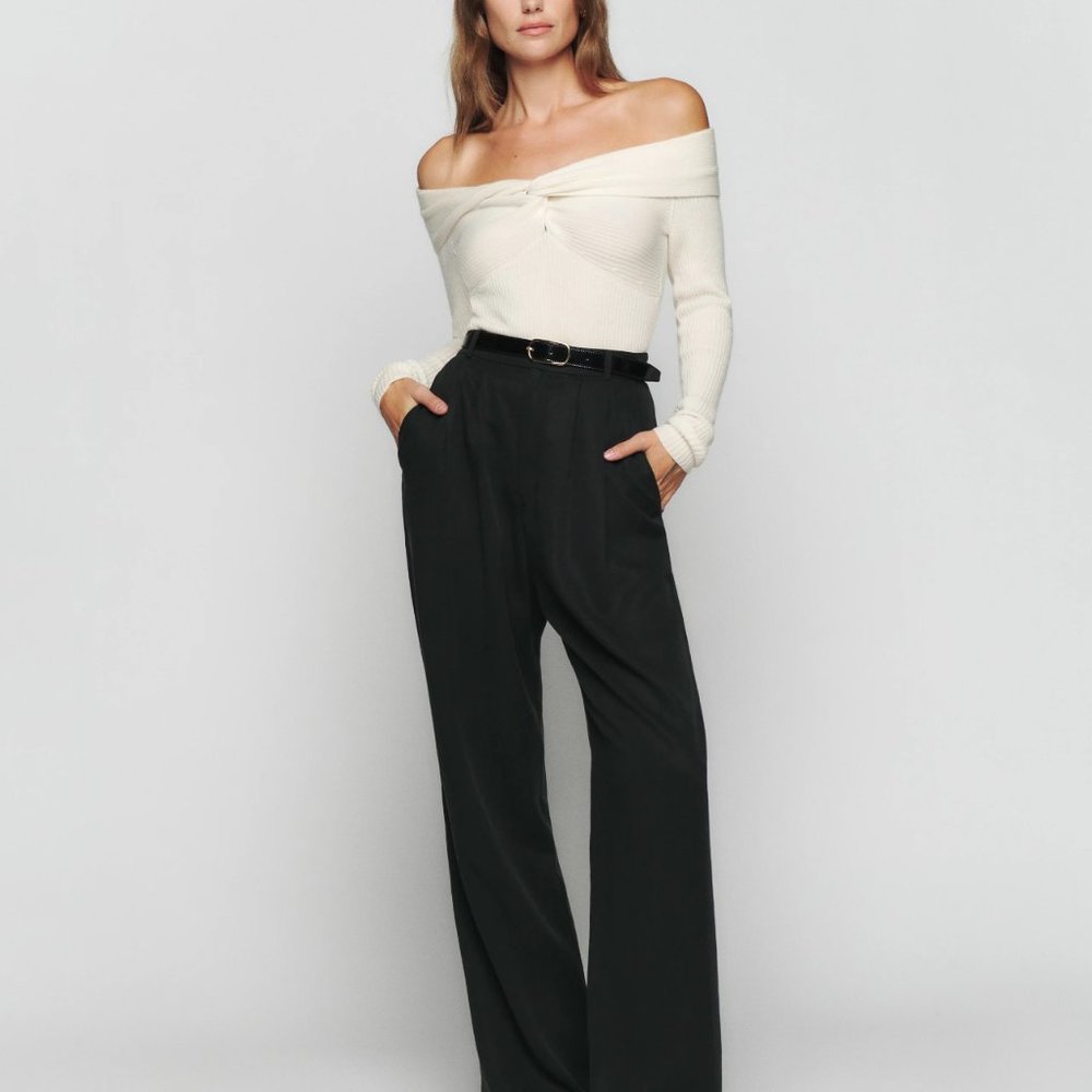 Natalia Cashmere Twist Front Sweater - Picture 3 of 6